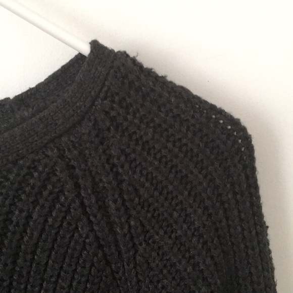 Gray Sweater Dress w/ Pockets & Leather Elbow Pads - Picture 4 of 4